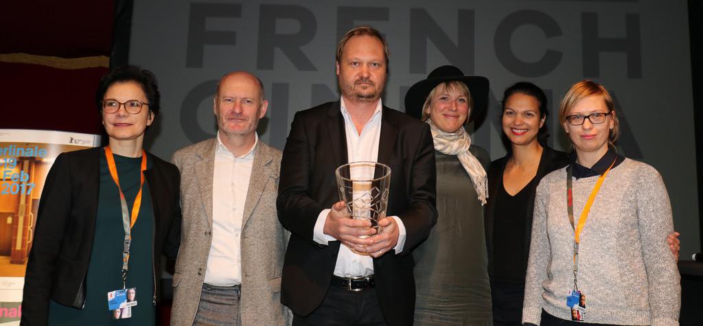 UniFrance d&eacute;cerne un French Cinema Award &agrave; Torsten Frehse - Sabine Chemaly, Jean-Paul Salom&eacute;, Torsten Frehse, Doroth&eacute;e Pfistner, Isabelle Giordano, Sylvia M&uuml;ller